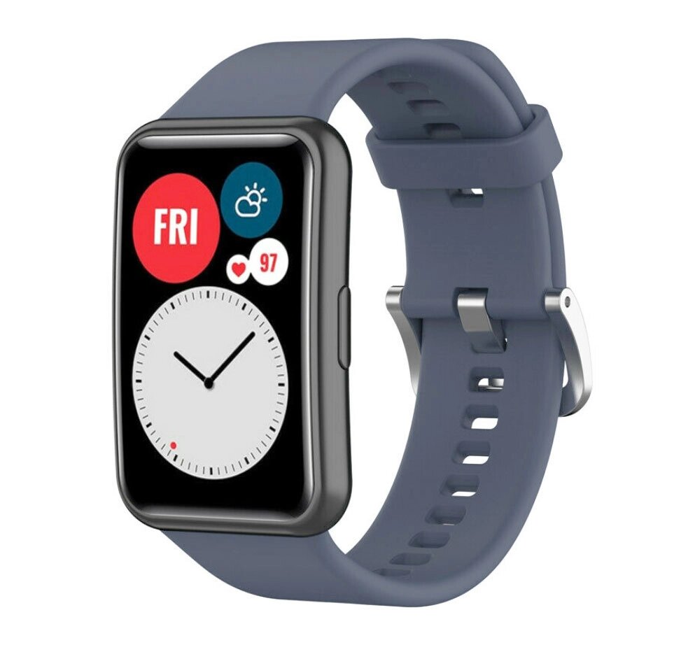 Силіконовий ремінець Primolux для смарт-годинника Huawei Watch Fit (TIA-B09) - Dirty Blue від компанії Інтернет-магазин "FotoUSB" - фото 1