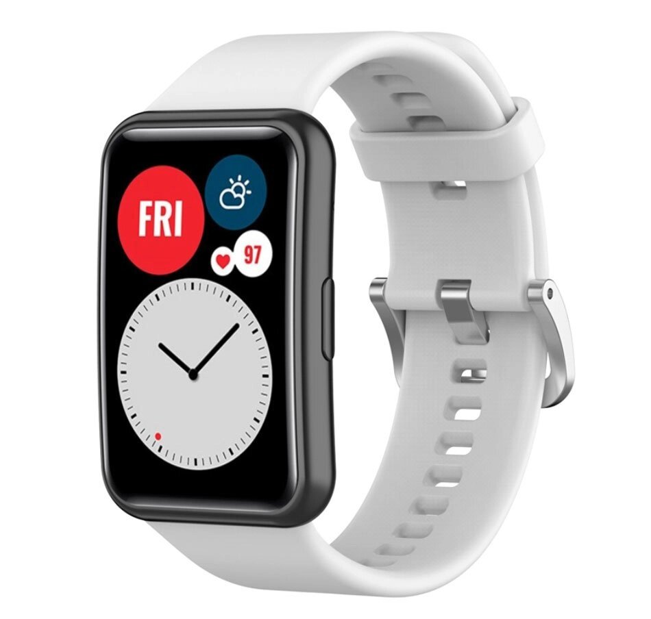 Силіконовий ремінець Primolux для смарт-годинника Huawei Watch Fit (TIA-B09) - White від компанії Інтернет-магазин "FotoUSB" - фото 1