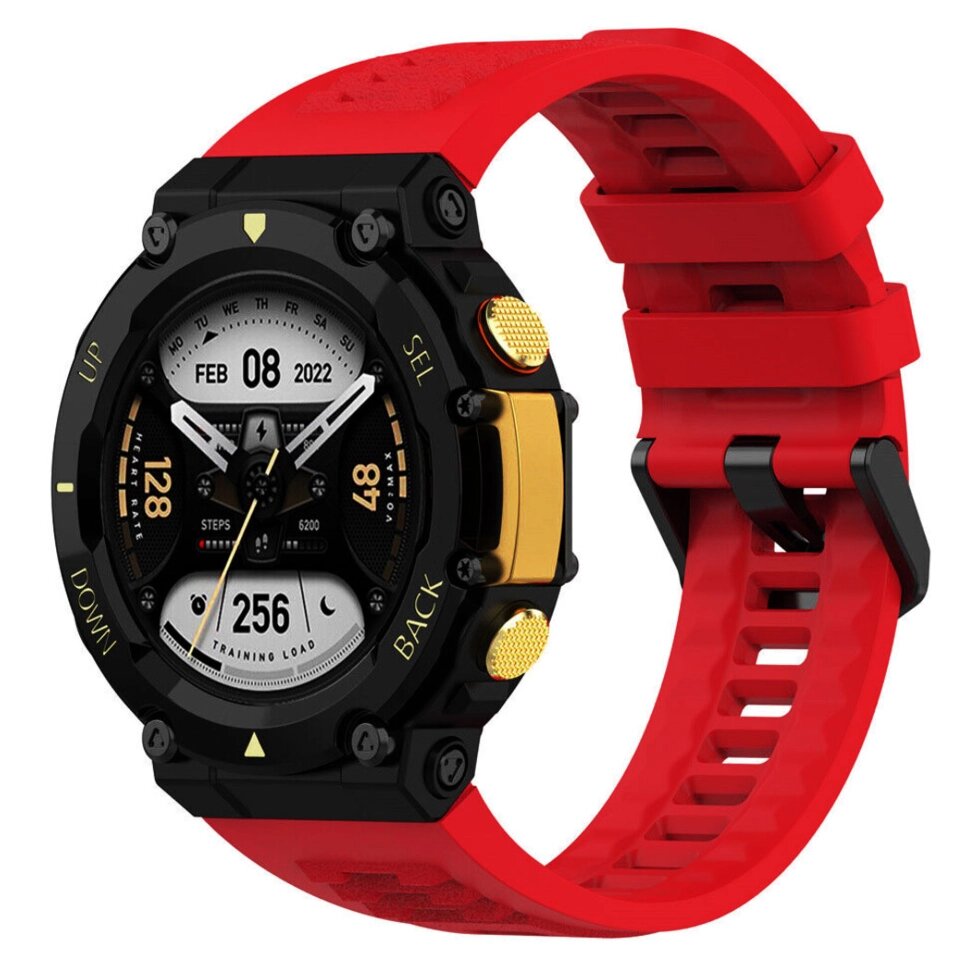 Силіконовий ремінець Primolux для смарт-годинника Xiaomi Amazfit T-Rex 2 (A2169 / A2170) - Red від компанії Інтернет-магазин "FotoUSB" - фото 1