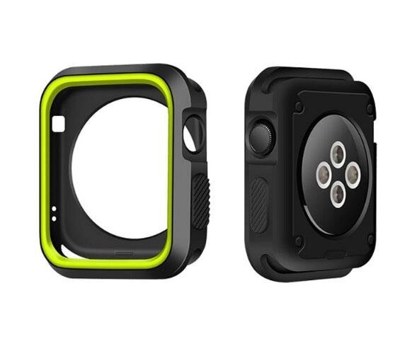 Силіконовий захисний корпус Primo для Apple Watch 38mm Black / Yellow від компанії Інтернет-магазин "FotoUSB" - фото 1