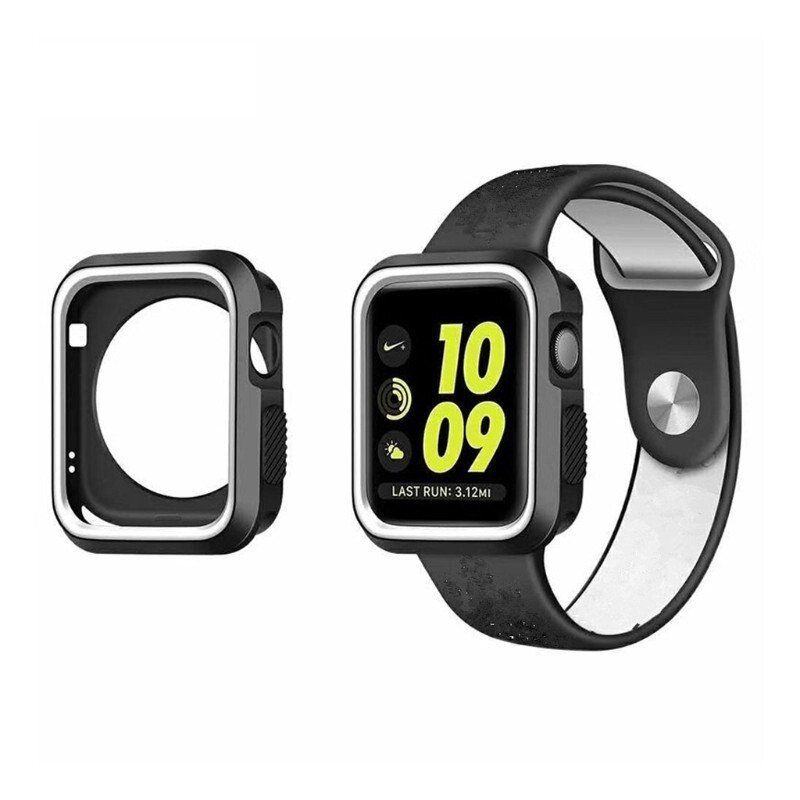 Силіконовий захисний корпус Primo для Apple Watch 42mm Black / White від компанії Інтернет-магазин "FotoUSB" - фото 1