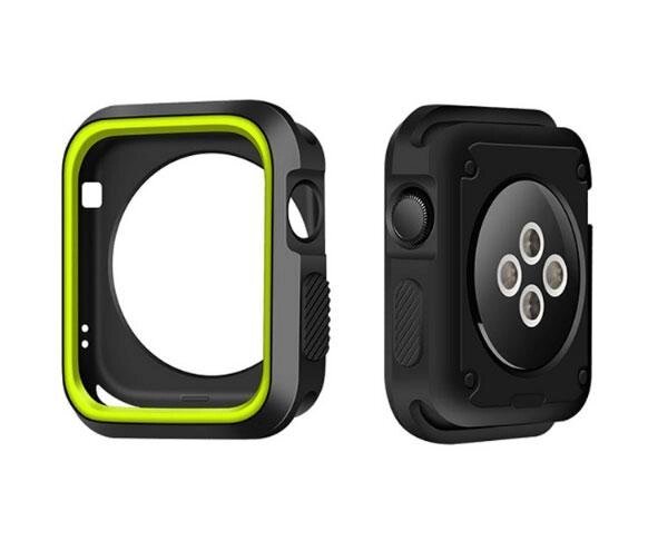 Силіконовий захисний корпус Primo для Apple Watch 42mm Black / Yellow від компанії Інтернет-магазин "FotoUSB" - фото 1