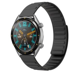 Силіконовий магнітний ремінець Primolux Magnet для годинника Huawei Watch GT / GT 2 - Black
