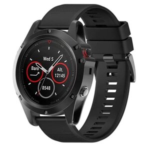 Силіконовий ремінець Primo для годинника Garmin Fenix 3 / 3HR / Fenix 5X / Fenix 6X Black