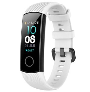 Силіконовий ремінець Primo для фітнес-браслета Huawei Honor Band 4/5 - White