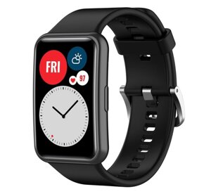 Силіконовий ремінець Primolux для смарт-годин Huawei Watch Fit (TIA-B09) - Black