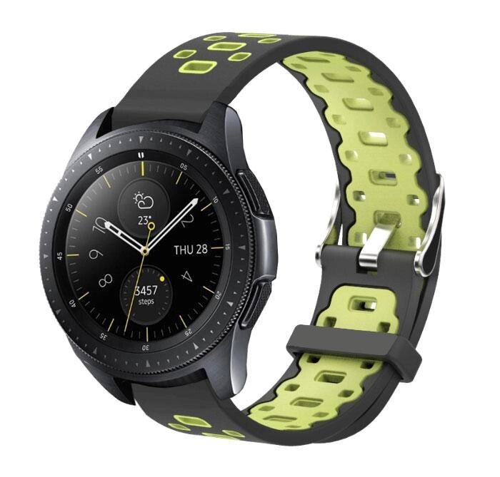 Спортивний ремінець Primo Perfor Classic для годин Samsung Galaxy Watch 42 mm (SM-R810) Black & Green від компанії Інтернет-магазин "FotoUSB" - фото 1