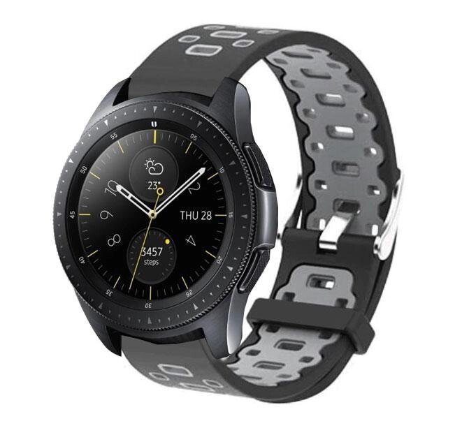 Спортивний ремінець Primo Perfor Classic для годин Samsung Galaxy Watch 42 mm (SM-R810) Black & Grey від компанії Інтернет-магазин "FotoUSB" - фото 1