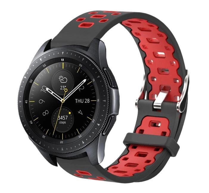 Спортивний ремінець Primo Perfor Classic для годин Samsung Galaxy Watch 42 mm (SM-R810) Black & Red від компанії Інтернет-магазин "FotoUSB" - фото 1