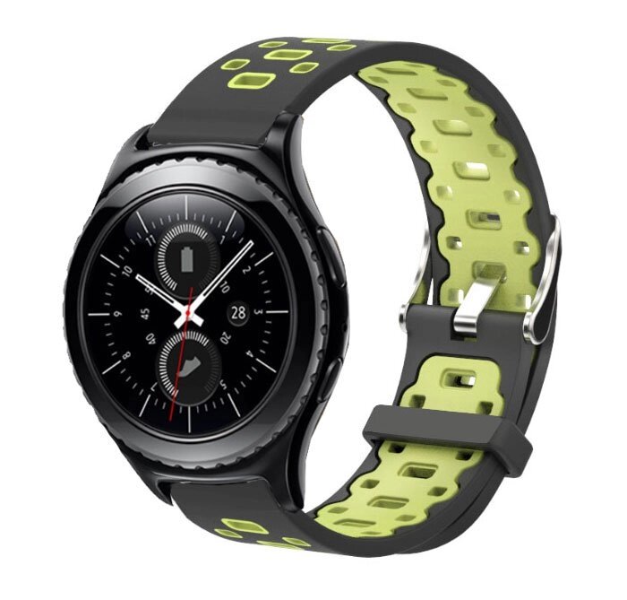 Спортивний ремінець Primo Perfor Classic для годин Samsung Gear S2 Classic SM-R372 / R735 - Black & Green від компанії Інтернет-магазин "FotoUSB" - фото 1