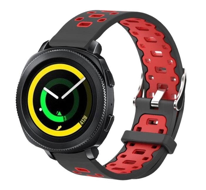 Спортивний ремінець Primo Perfor Classic для годин Samsung Gear Sport SM-R600 Black & Red від компанії Інтернет-магазин "FotoUSB" - фото 1