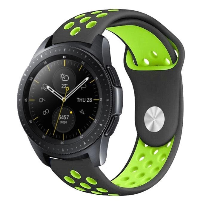 Спортивний ремінець Primo Perfor Sport для годин Samsung Galaxy Watch 42 mm (SM-R810) - Black & Green від компанії Інтернет-магазин "FotoUSB" - фото 1