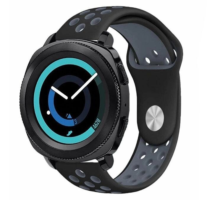 Спортивний ремінець Primo Perfor Sport для годин Samsung Gear Sport SM-R600 - Black & Grey від компанії Інтернет-магазин "FotoUSB" - фото 1