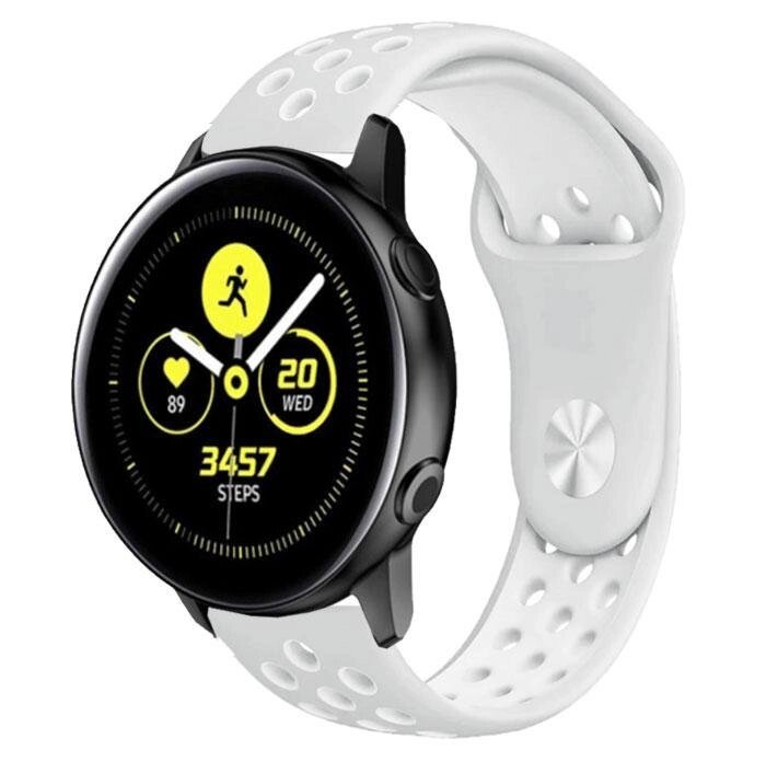 Спортивний ремінець Primo Perfor Sport для годин Samsung Watch Active (SM-R500) / Active 2 (SM-R820 / R830) - Grey&White від компанії Інтернет-магазин "FotoUSB" - фото 1