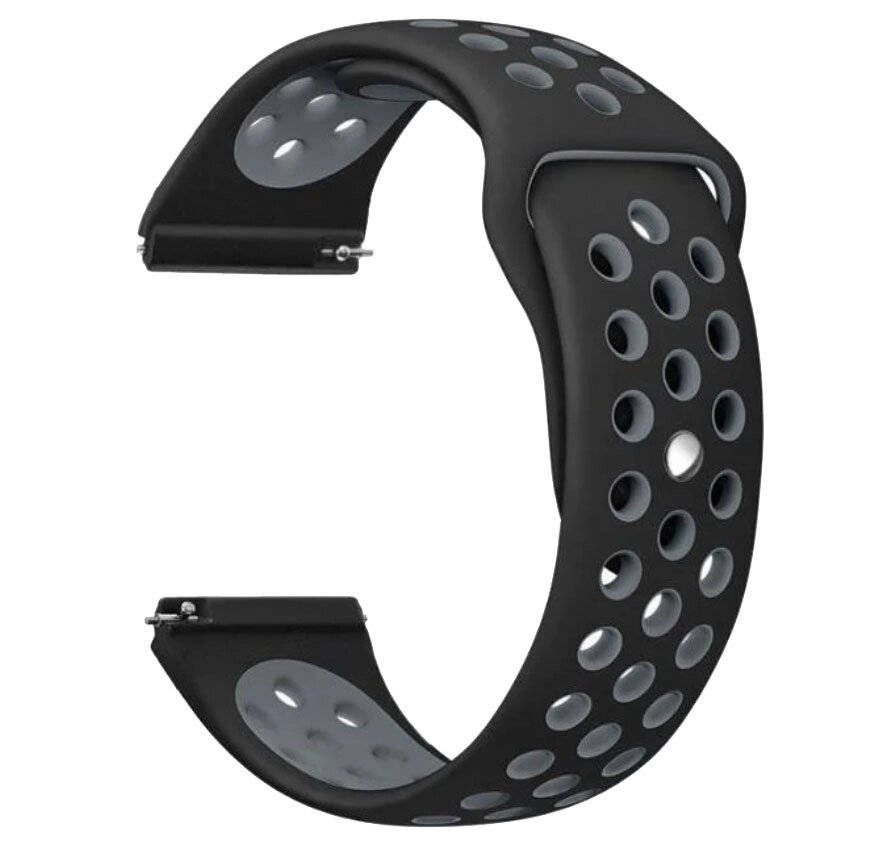 Спортивний ремінець Primo Perfor Sport з перфорацією для годинника Xiaomi Amazfit Pace Sport Smart Watch - Black/Grey від компанії Інтернет-магазин "FotoUSB" - фото 1