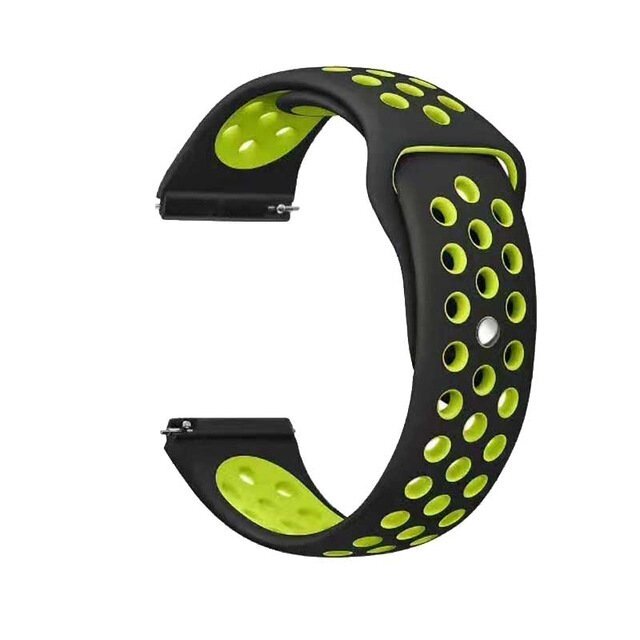 Спортивний ремінець Primolux Perfor Sport з перфорацією для годин Garmin Vivoactive 4 - Black & Green від компанії Інтернет-магазин "FotoUSB" - фото 1