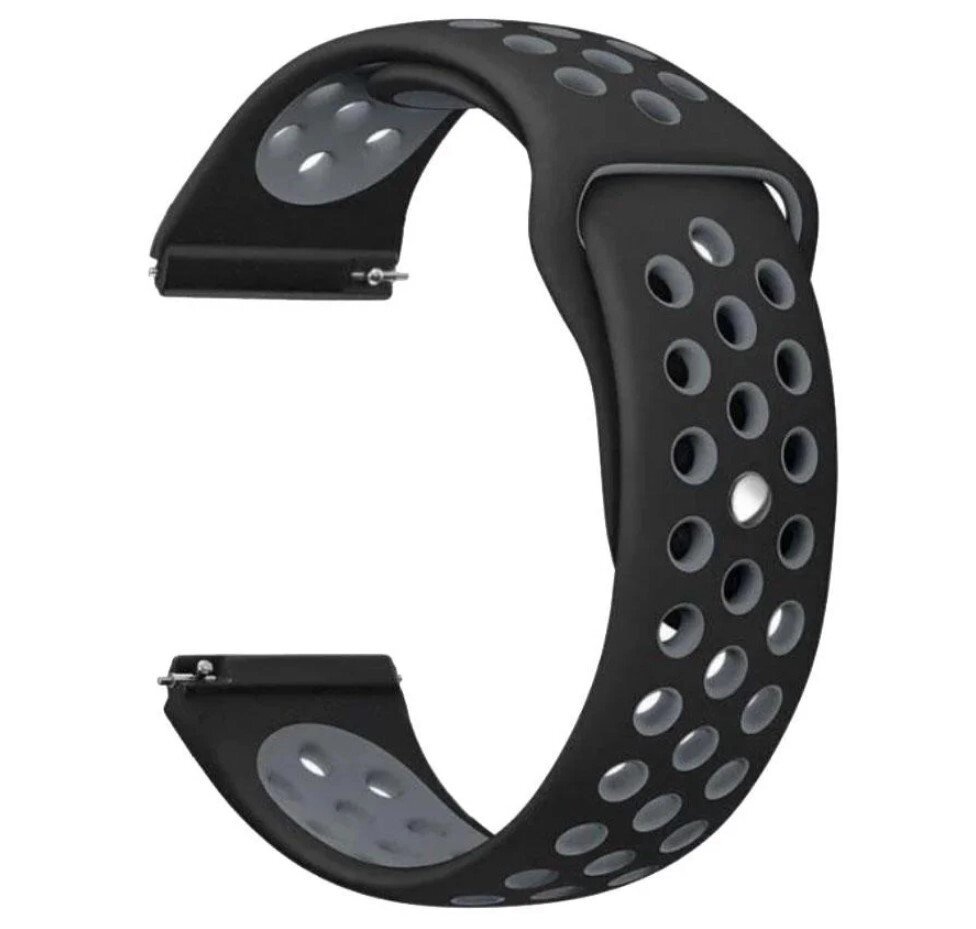 Спортивний ремінець Primolux Perfor Sport з перфорацією для годин Samsung Galaxy Watch 3 45mm - Black & Grey від компанії Інтернет-магазин "FotoUSB" - фото 1