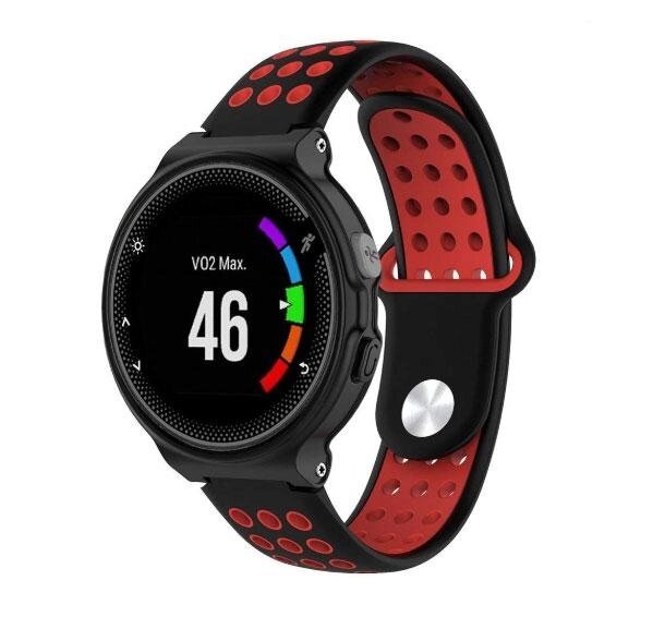 Спортивний ремінець з перфорацією Primo для годин Garmin Forerunner / Approach Black & Red від компанії Інтернет-магазин "FotoUSB" - фото 1