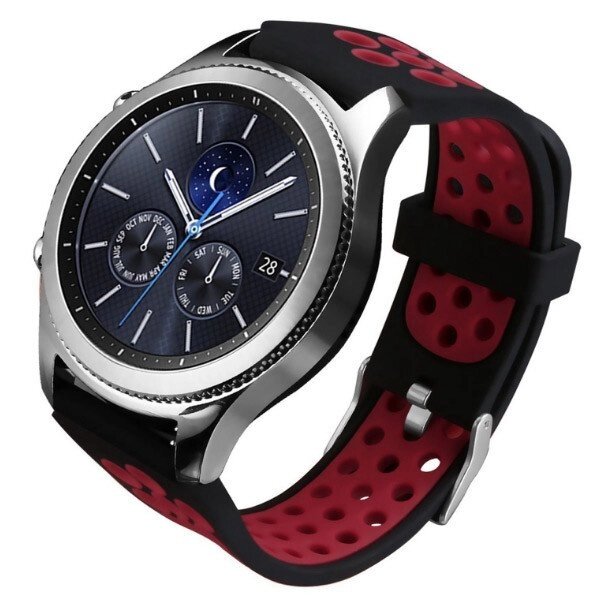 Спортивний ремінець з перфорацією Primo для годинника Samsung Gear S3 Classic SMR770 / Frontier RM760 Black & Red від компанії Інтернет-магазин "FotoUSB" - фото 1
