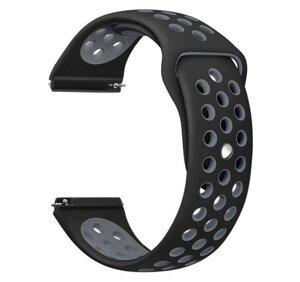 Спортивний ремінець Primo Perfor Sport для годин Huawei Watch 2 - Black & Grey