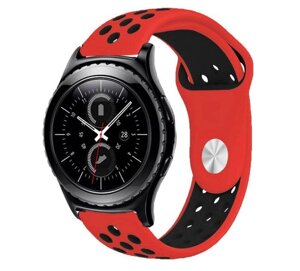 Спортивний ремінець Primo Perfor Sport для годин Samsung Gear S2 Classic SM-R372 / R735 - Red & Black