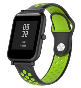 Спортивний ремінець Primolux Perfor Sport для годинника Xiaomi Amazfit Bip/Amazfit BipGTS/Amazfit Bip Lite - Black&Green
