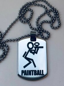 Сувенірний жетон Primo DOG TAG Paintball - Silver