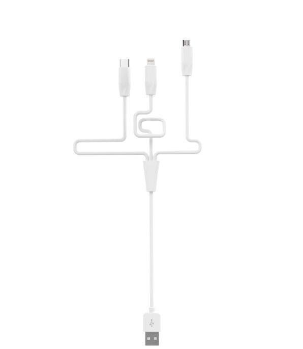 USB кабель Hoco X1 RAPID CHARGING CABLE 3 in 1 (MicroUsb / Lightning / Type-C) від компанії Інтернет-магазин "FotoUSB" - фото 1