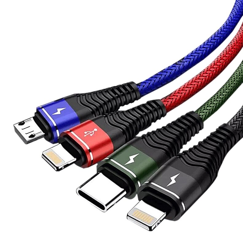 USB кабель Kaku KSC-099 4-in-1 Type-C / MicroUSB / Lightning від компанії Інтернет-магазин "FotoUSB" - фото 1