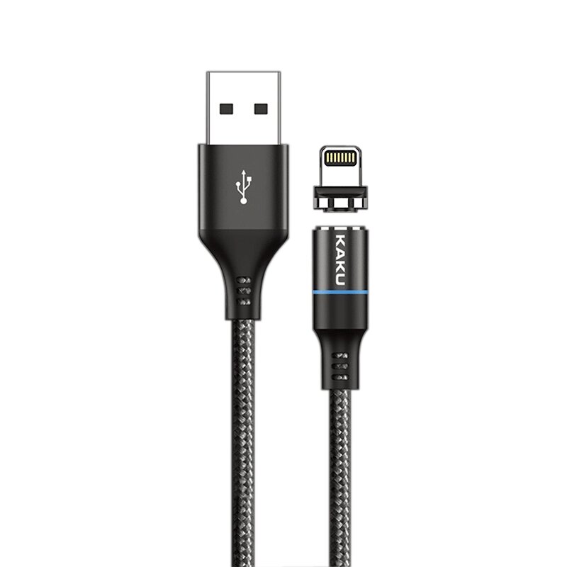 USB магнітний кабель Kaku KSC-194 USB - Lightning 1m - Black від компанії Інтернет-магазин "FotoUSB" - фото 1