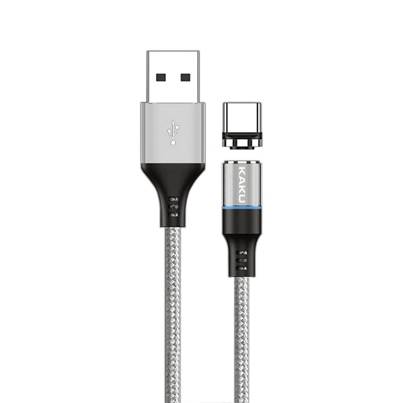 USB магнітний кабель Kaku KSC-194 USB - Type-C 1m - Silver від компанії Інтернет-магазин "FotoUSB" - фото 1
