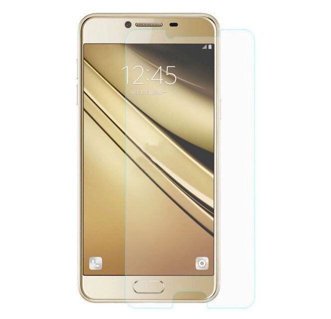 Загартоване захисне скло для Samsung Galaxy C7 (SM-C7000) від компанії Інтернет-магазин "FotoUSB" - фото 1