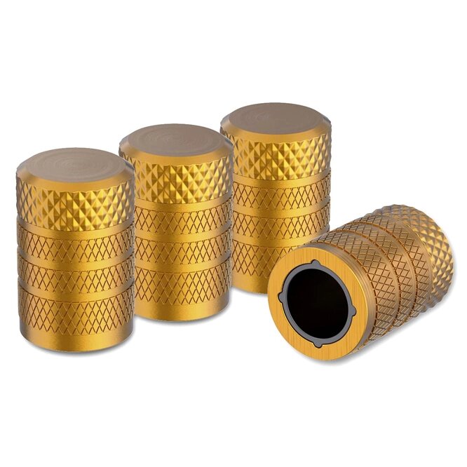 Захисні металопластикові ковпачки Primo на ніпель, золотник автомобільних коліс - Gold від компанії Інтернет-магазин "FotoUSB" - фото 1