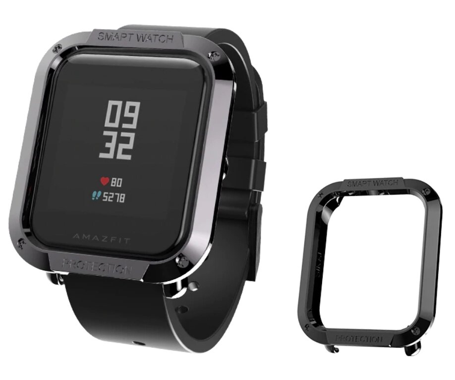 Захисний бампер Primolux для годинника Xiaomi Amazfit Bip - Black від компанії Інтернет-магазин "FotoUSB" - фото 1
