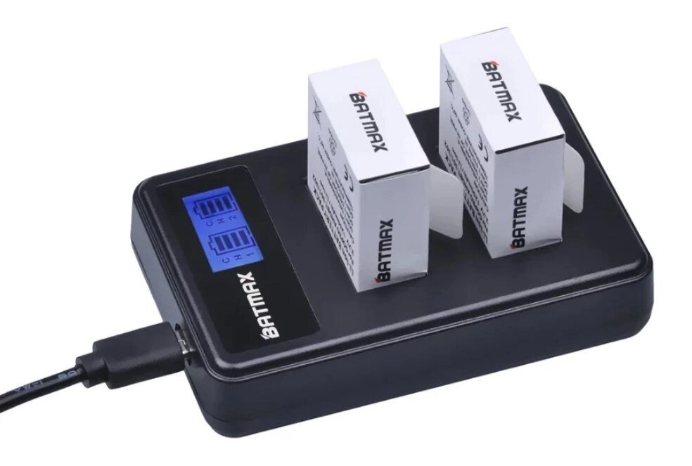 Зарядний пристрій Batmax для 2-х акумуляторів GoPro Hero 3 (AHDBT-301/201) від компанії Інтернет-магазин "FotoUSB" - фото 1