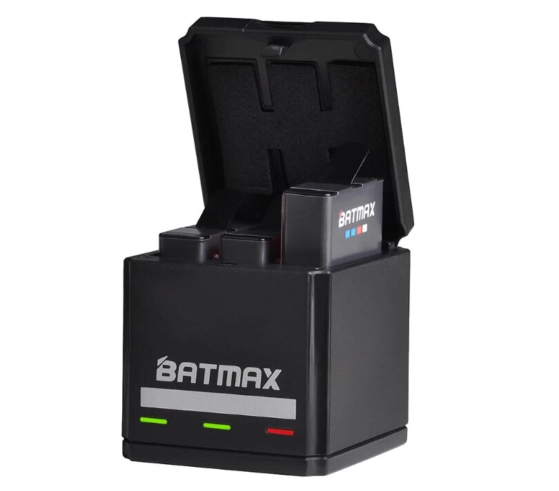 Зарядний пристрій Batmax для 3-х акумуляторів GoPro Hero 5 / 6 / 7 / 8 (AHDBT-501 / AJBAT-001) від компанії Інтернет-магазин "FotoUSB" - фото 1
