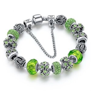 Жіночий браслет Primo Sharm в стилі пандора Green