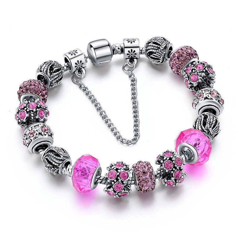 Жіночий браслет Primo Sharm в стилі пандора Pink від компанії Інтернет-магазин "FotoUSB" - фото 1