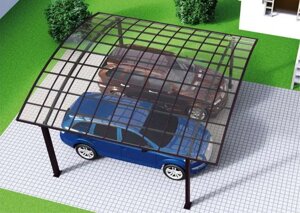 Автомобільний навіс з алюмінію з монолітним полікарбонатом OSCAR carport A02-5652