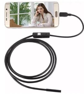 Камера Ендоскоп Android та PC Endoscope · Гнучка USB камера 2 метра · Ендоскопічна камера для смартфона, планшета,