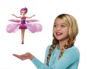 Сенсорна літаюча лялька Фея Flying Fairy, 18 см Інтерактивна іграшка для дівчаток з керуванням рукою