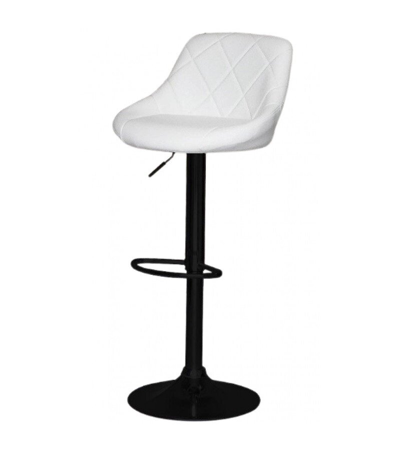 Барний стілець зі спинкою екошкіра Bonro B-074. Колір білий на чорній металевій ніжці. від компанії Інтернет-магазин "мегасфера" - фото 1