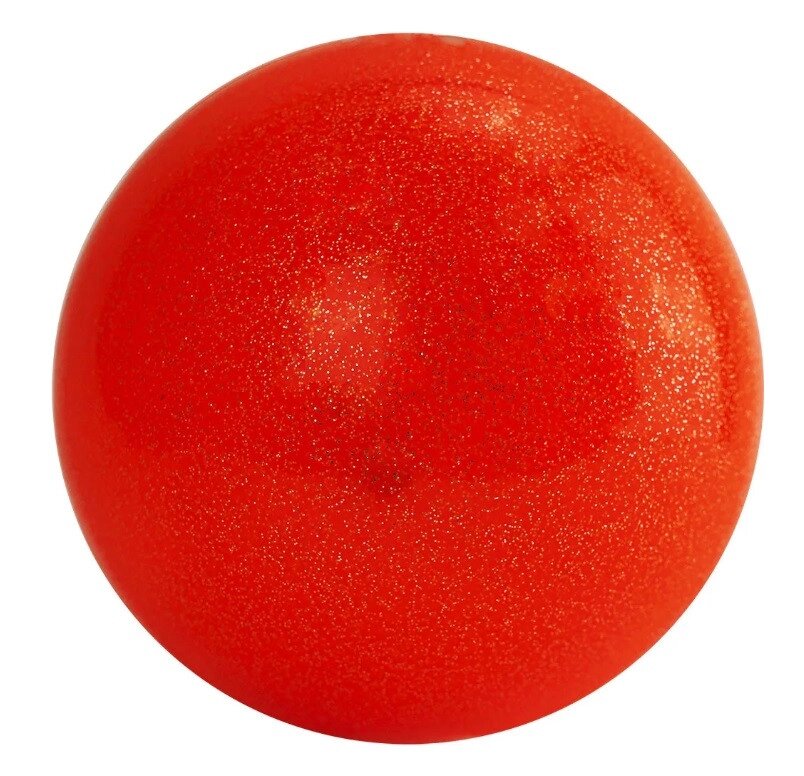 Блискучий м'яч для художньої гімнастики діаметр 19см. Колір червоний із блискітками для дівчаток юніорів від компанії Інтернет-магазин "мегасфера" - фото 1