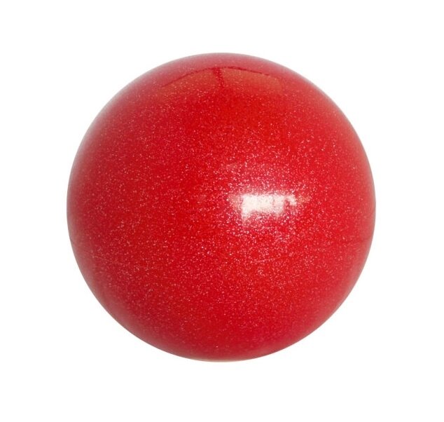 Блискучий м'яч для художньої гімнастики діаметром 15см. Колір червоний з блискітками від компанії Інтернет-магазин "мегасфера" - фото 1