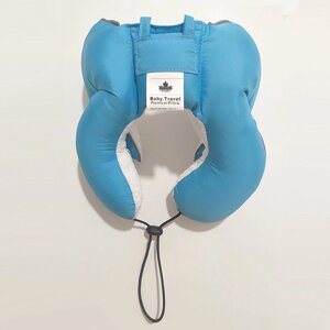 Дитяча ортопедична подушка для автокрісла або коляски Baby Travel Premium Pillow. Різні кольори. Колір блакитний