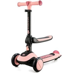 Дитячий триколісний самокат біговел Kinderkraft Halley Rose Pink рожевий