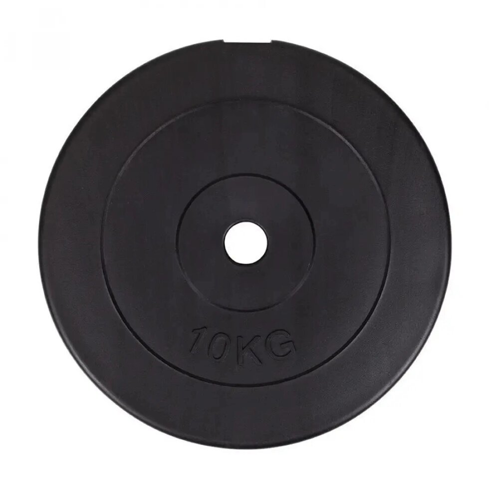 Диск (млинець) композитний для штанги вага 10 кг посадковий діаметр 30 мм від компанії Інтернет-магазин "мегасфера" - фото 1