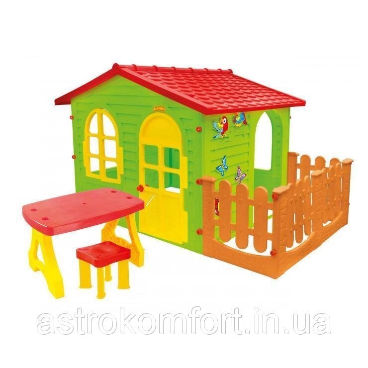Дитячий будиночок з терасою і столиком Mochtoys. Червоний дах 07 від компанії Інтернет-магазин "мегасфера" - фото 1