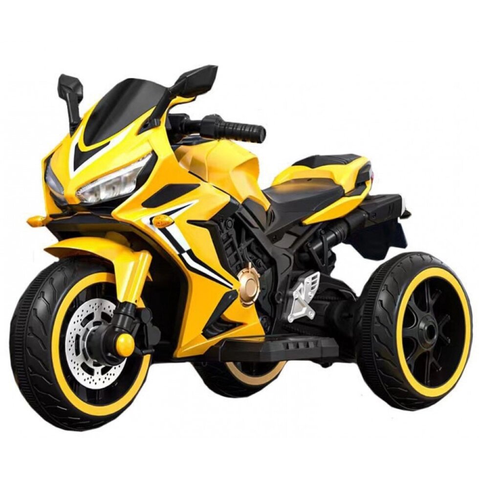 Дитячий електричний мотоцикл для хлопчика чи дівчинки Spoko N-518 Жовтий від компанії Інтернет-магазин "мегасфера" - фото 1