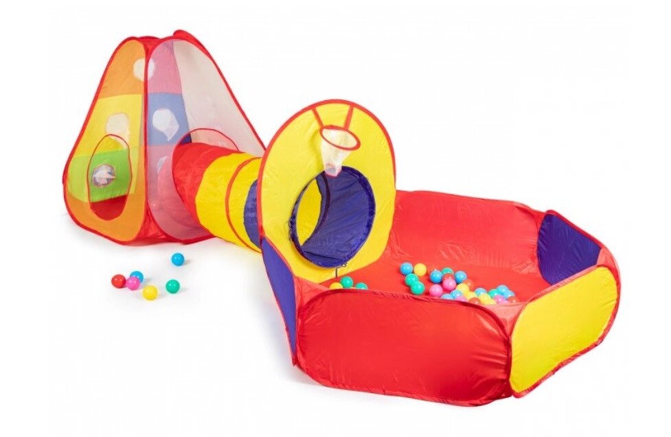 Дитячий ігровий намет палатка з тунелем та сухим басейном і кульками 100 штук, 8188 iPlay від компанії Інтернет-магазин "мегасфера" - фото 1